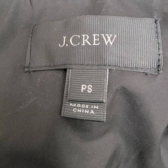 J Crew Black Vest Front Full Zipper Two Front Buttoned Pockets | Size PS - Picture 5 of 8